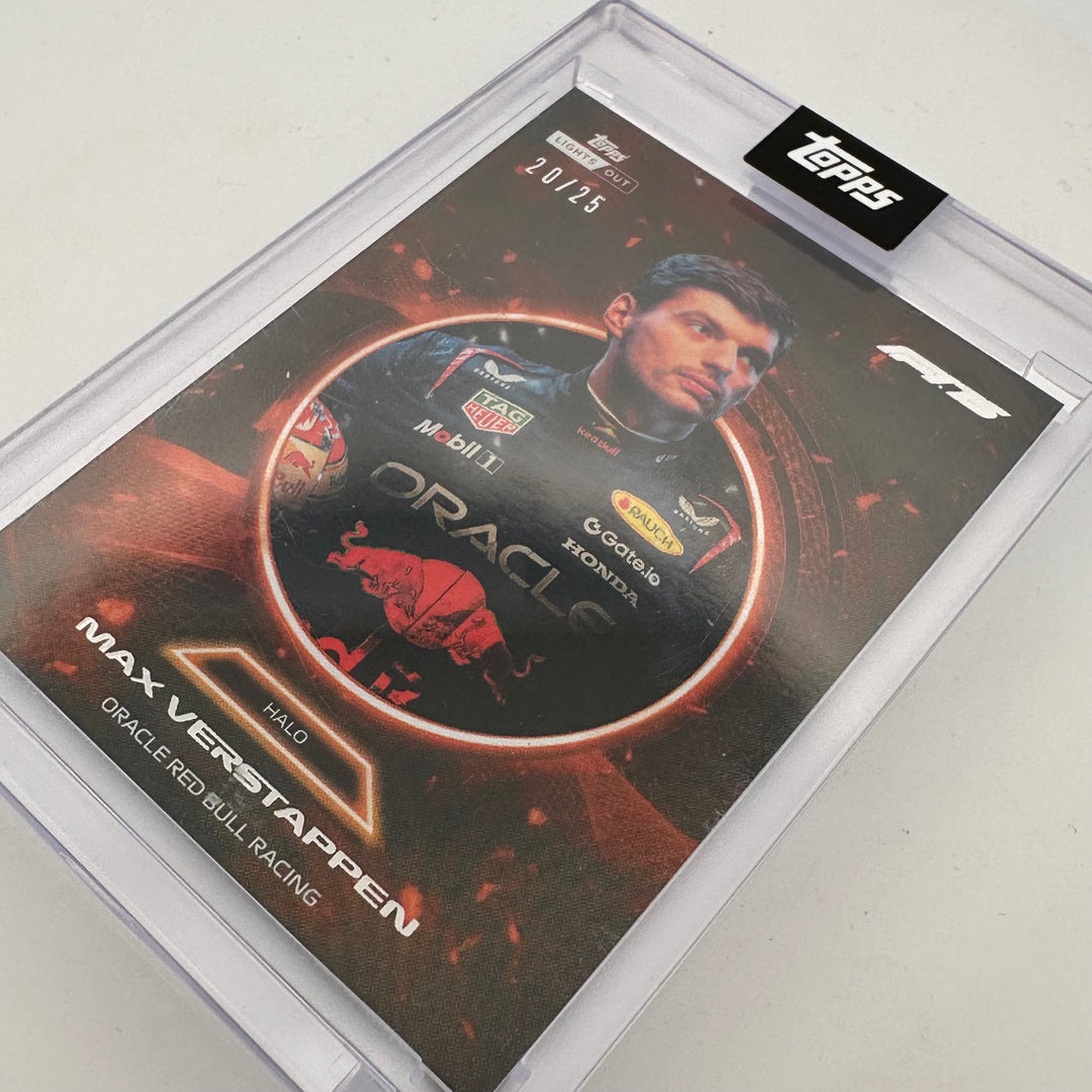 20/25 Orange - Max Verstappen - 2025 Topps Lights Out - Halo