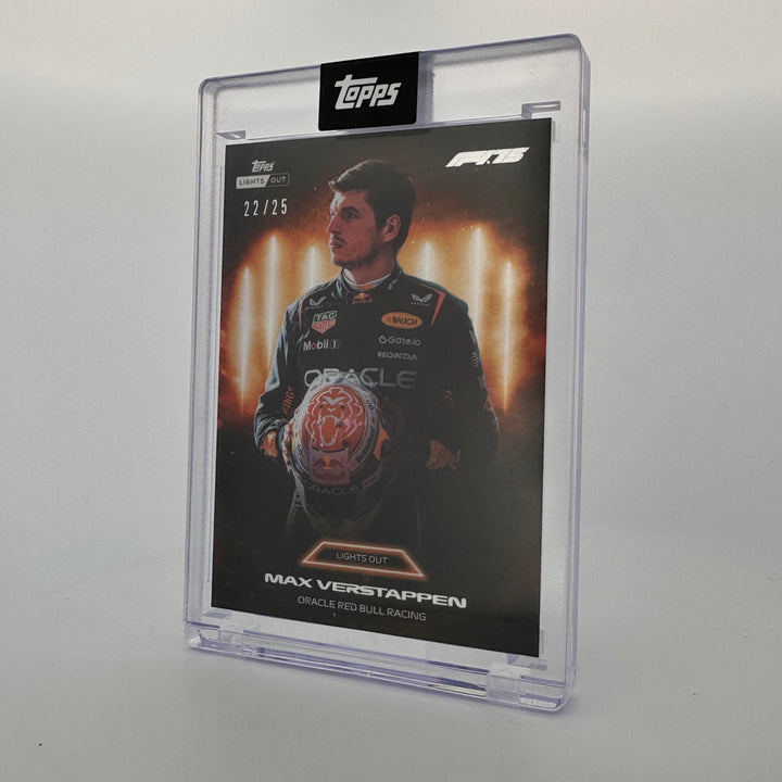 22/25 Orange - Max Verstappen - 2025 Topps Lights Out - Helmet