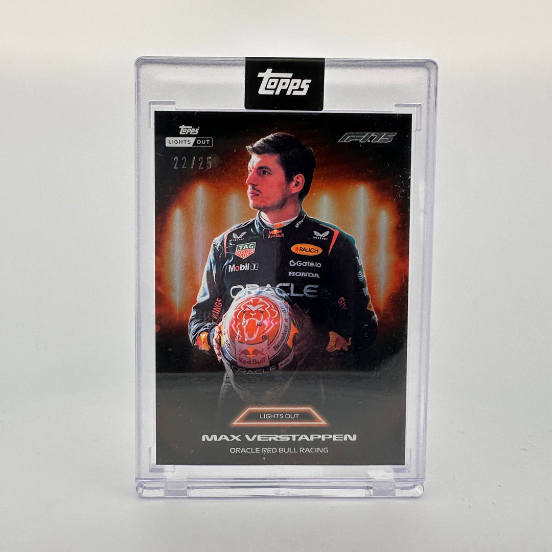 22/25 Orange - Max Verstappen - 2025 Topps Lights Out - Helmet