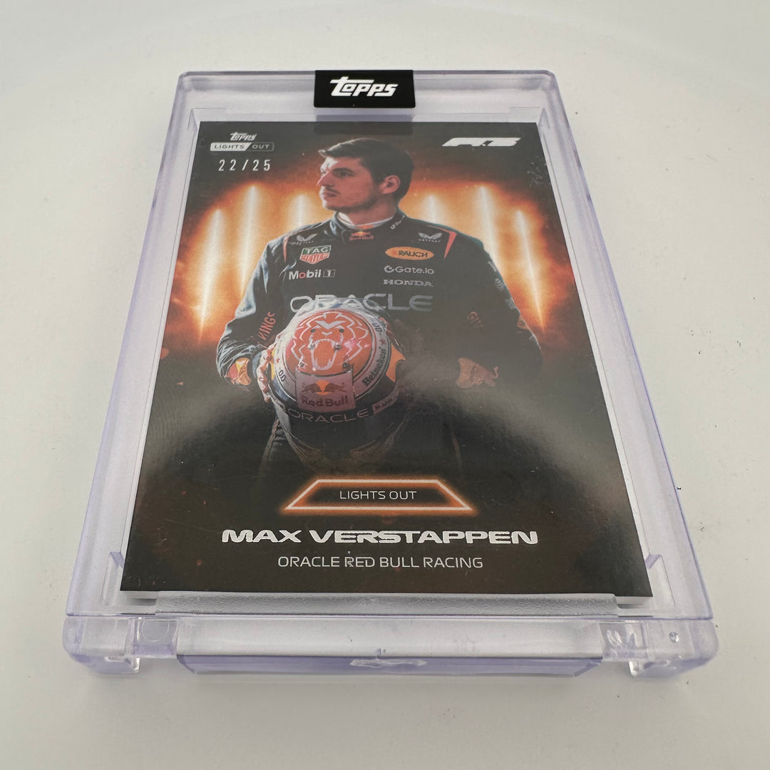 22/25 Orange - Max Verstappen - 2025 Topps Lights Out - Helmet