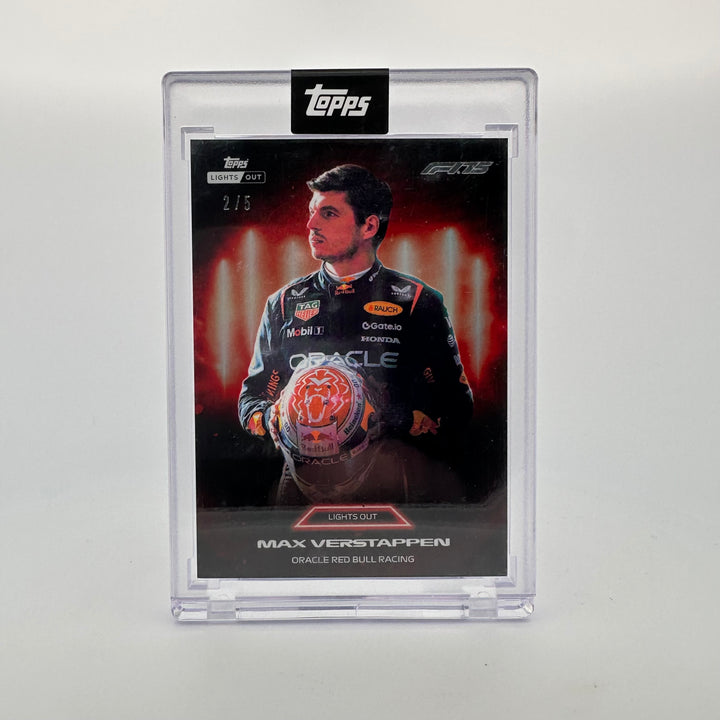 2/5 Red - Max Verstappen - 2025 Topps Lights Out - Helmet