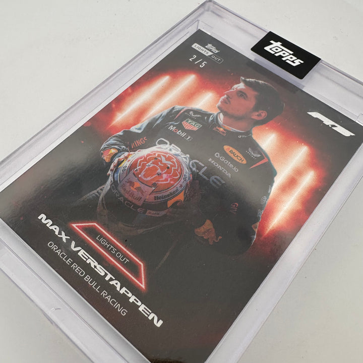 2/5 Red - Max Verstappen - 2025 Topps Lights Out - Helmet