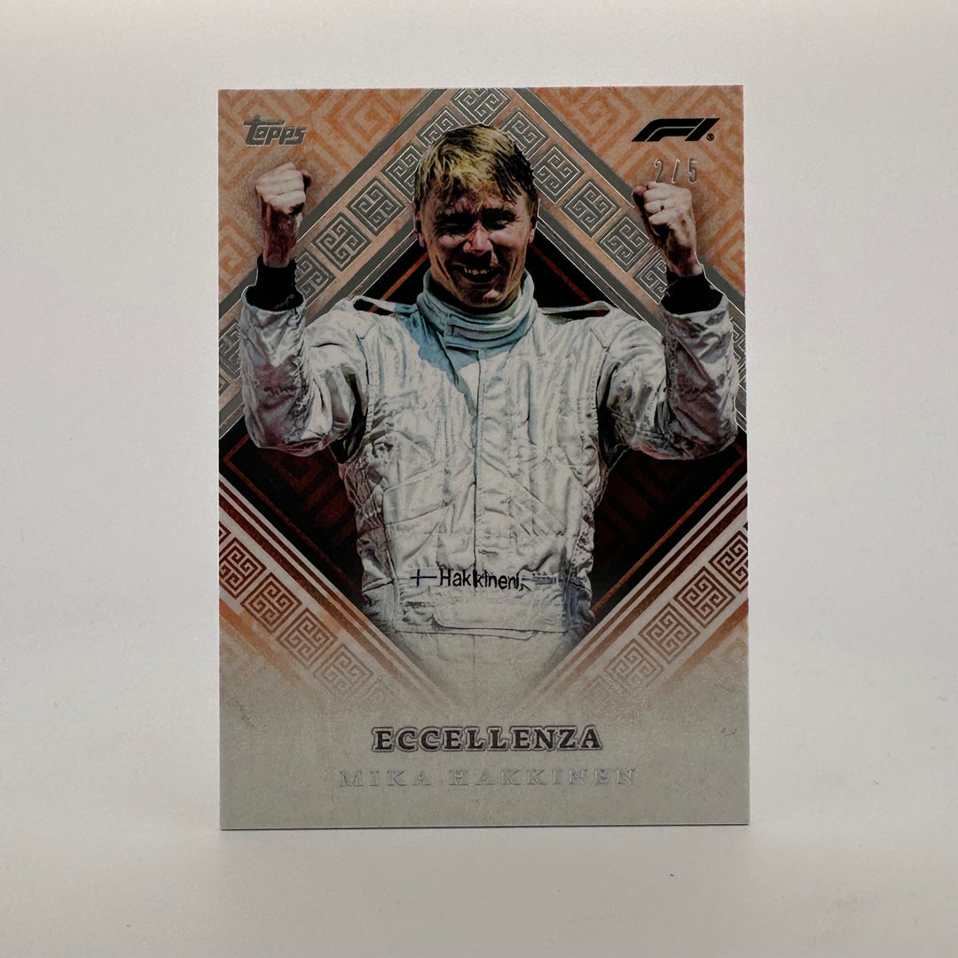 2/5 Mika Hakkinen - Veterano - Orange - 2024 Topps Eccellenza F1