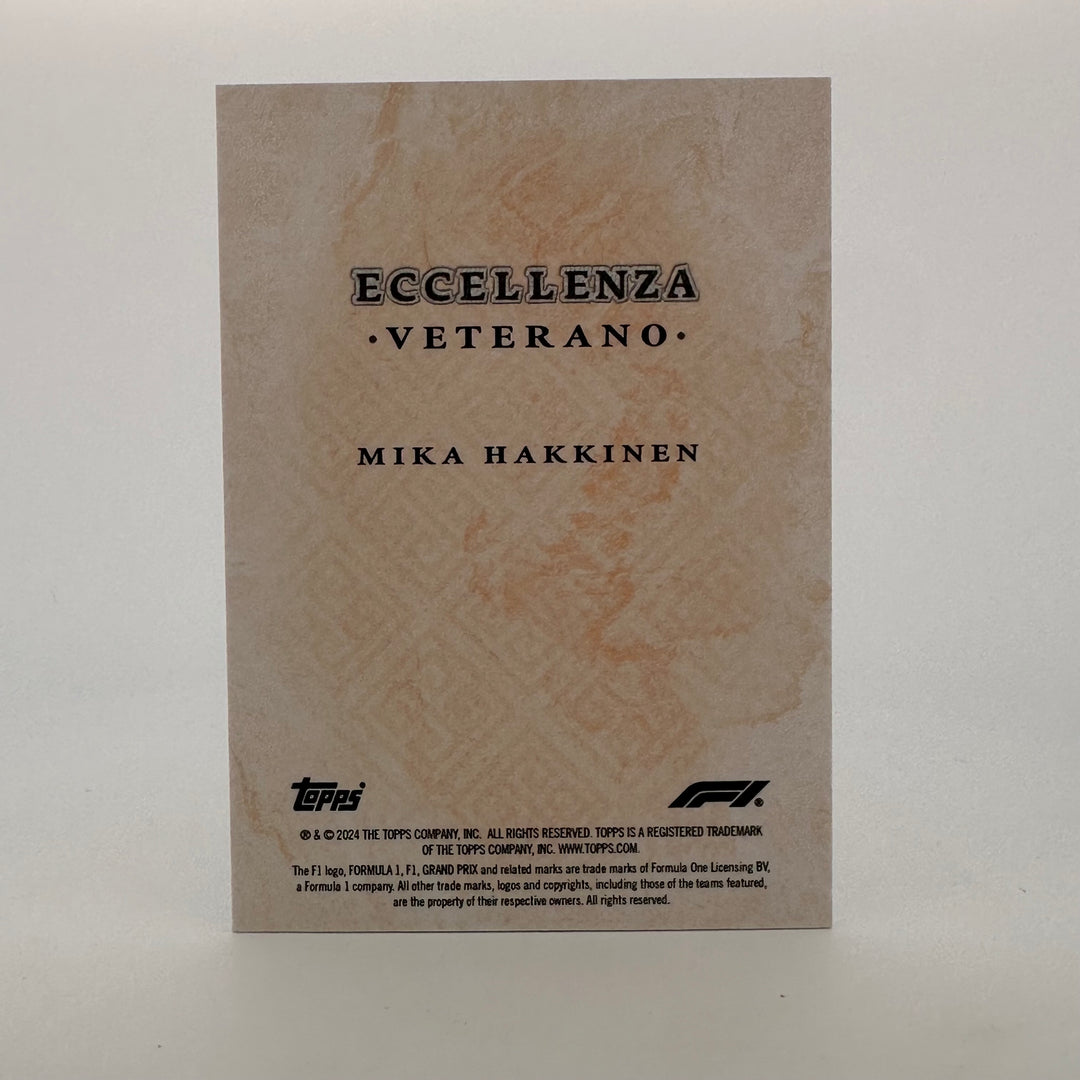 2/5 Mika Hakkinen - Veterano - Orange - 2024 Topps Eccellenza F1