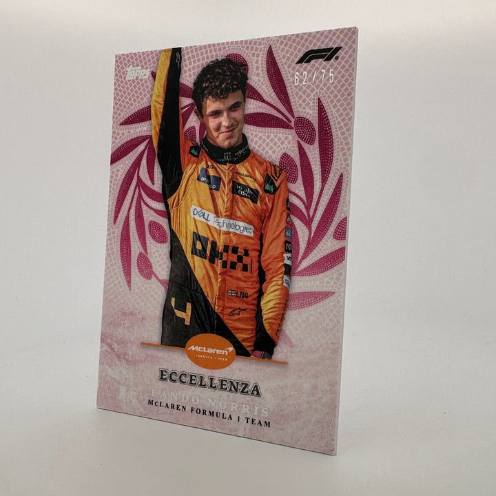 62/75 Lando Norris - Trionfo - Pink - 2024 Topps Eccellenza F1