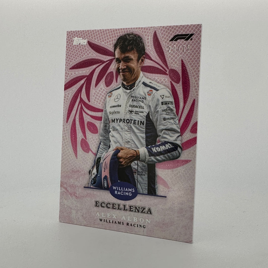 27/75 Alexander Albon - Trionfo - Pink - 2024 Topps Eccellenza F1