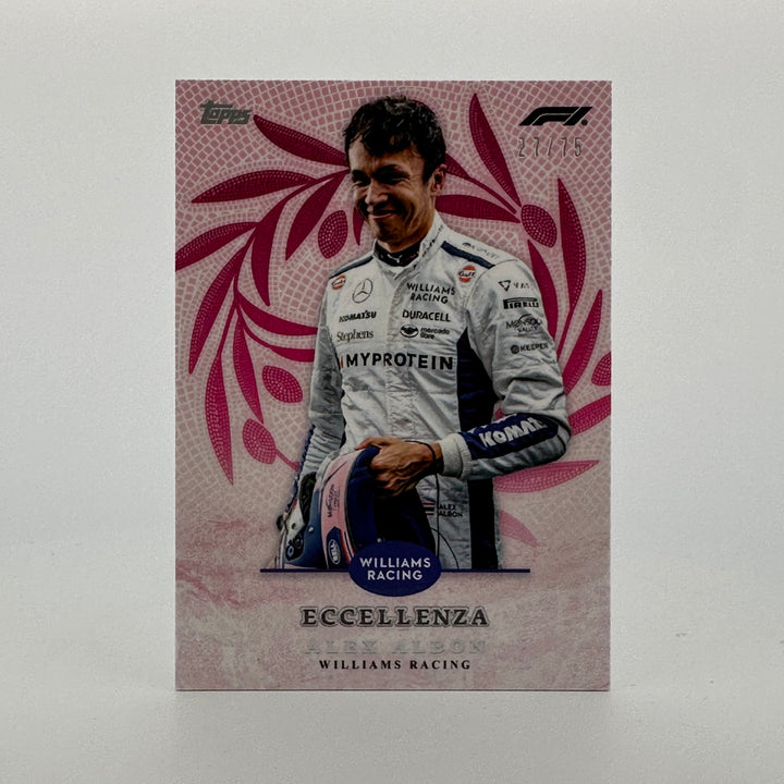 27/75 Alexander Albon - Trionfo - Pink - 2024 Topps Eccellenza F1