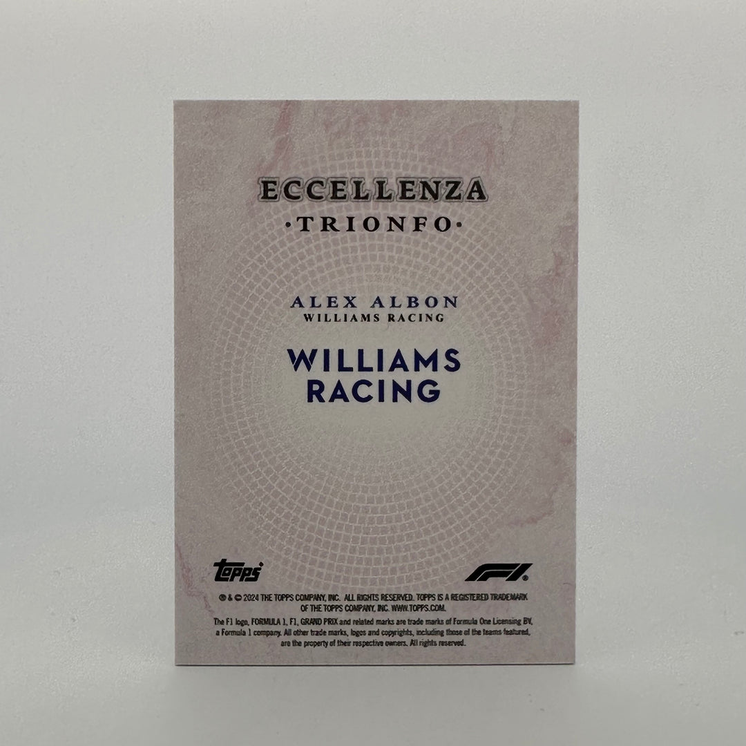 27/75 Alexander Albon - Trionfo - Pink - 2024 Topps Eccellenza F1