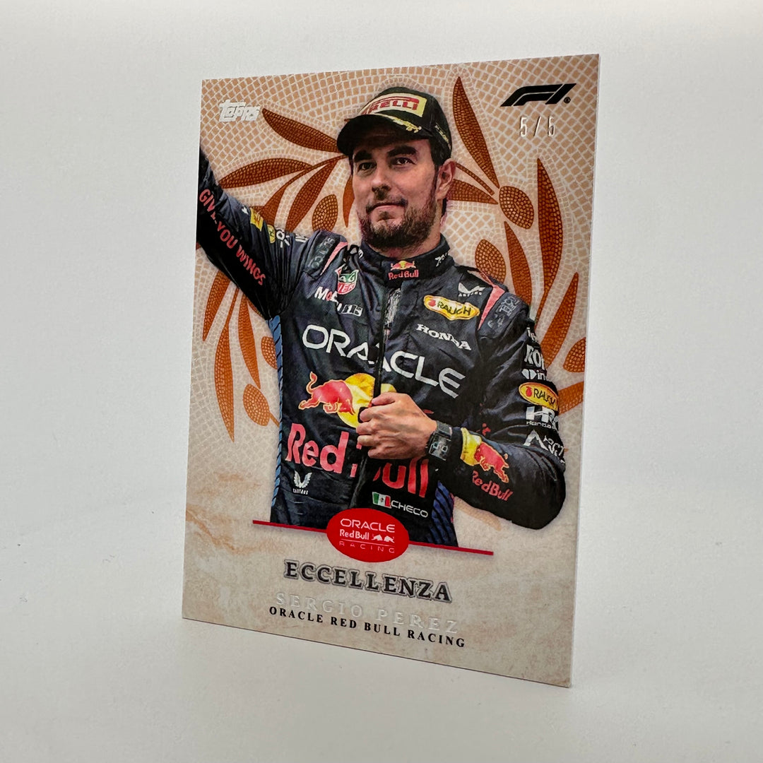 5/5 Sergio Perez - Trionfo - Orange - 2024 Topps Eccellenza F1