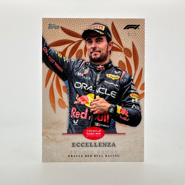 5/5 Sergio Perez - Trionfo - Orange - 2024 Topps Eccellenza F1