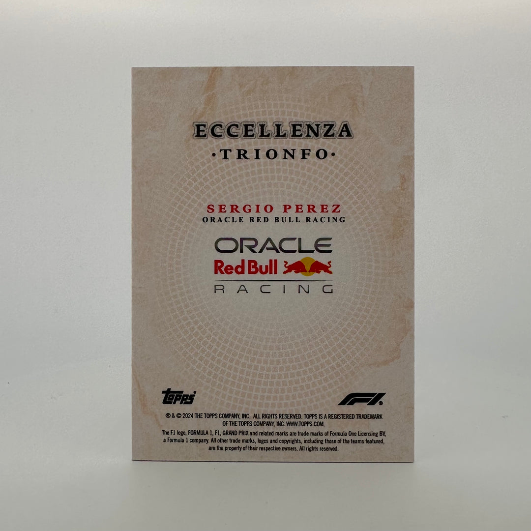 5/5 Sergio Perez - Trionfo - Orange - 2024 Topps Eccellenza F1