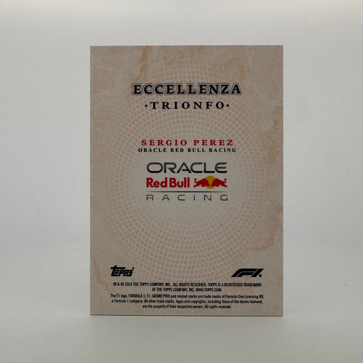5/5 Sergio Perez - Trionfo - Orange - 2024 Topps Eccellenza F1