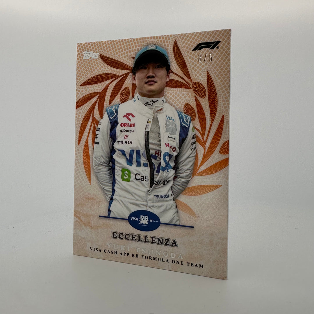 3/5 Yuki Tsunoda - Trionfo - Orange - 2024 Topps Eccellenza F1