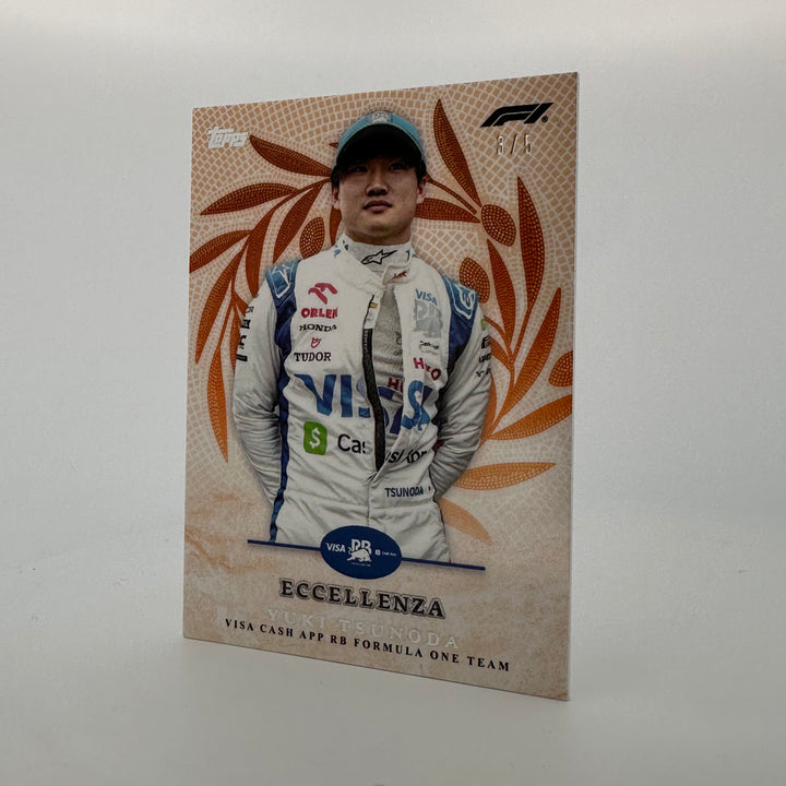 3/5 Yuki Tsunoda - Trionfo - Orange - 2024 Topps Eccellenza F1