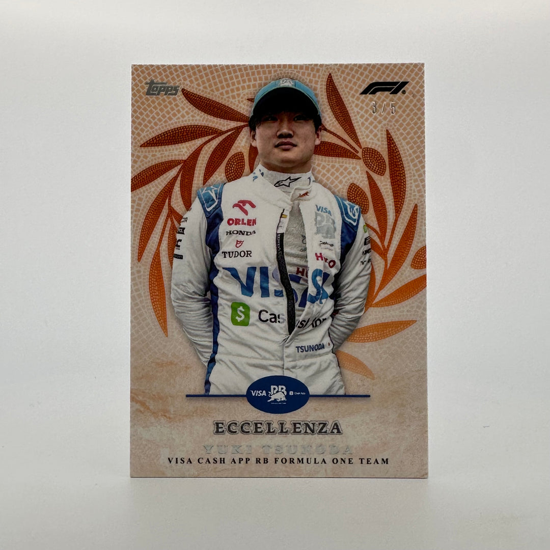 3/5 Yuki Tsunoda - Trionfo - Orange - 2024 Topps Eccellenza F1