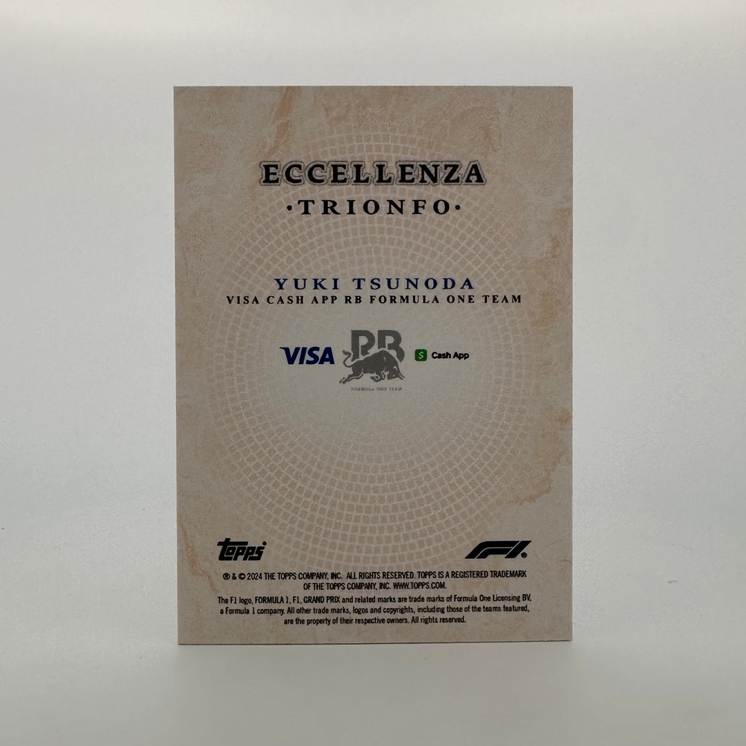 3/5 Yuki Tsunoda - Trionfo - Orange - 2024 Topps Eccellenza F1