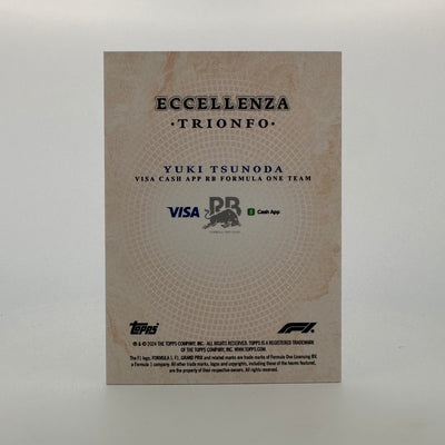 3/5 Yuki Tsunoda - Trionfo - Orange - 2024 Topps Eccellenza F1