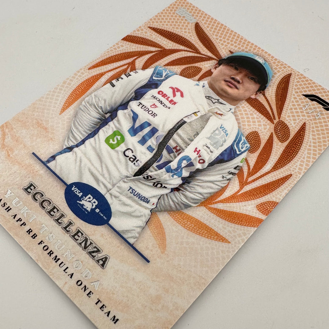 3/5 Yuki Tsunoda - Trionfo - Orange - 2024 Topps Eccellenza F1