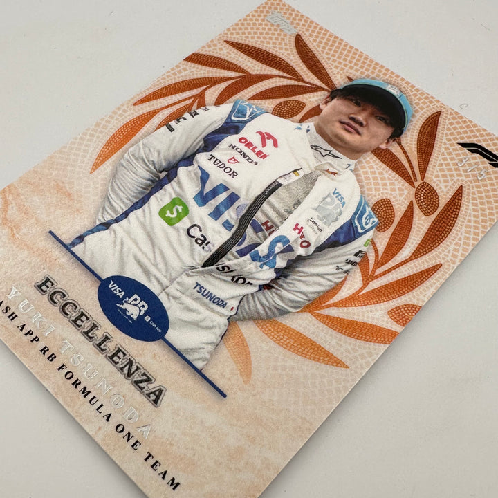 3/5 Yuki Tsunoda - Trionfo - Orange - 2024 Topps Eccellenza F1