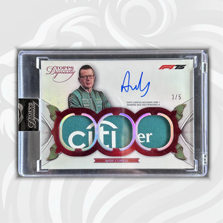 PSA 10 - 3/5 Andy Cowell - Triple Relic Autograph - 2025 Topps Dynasty Formula 1 - Front