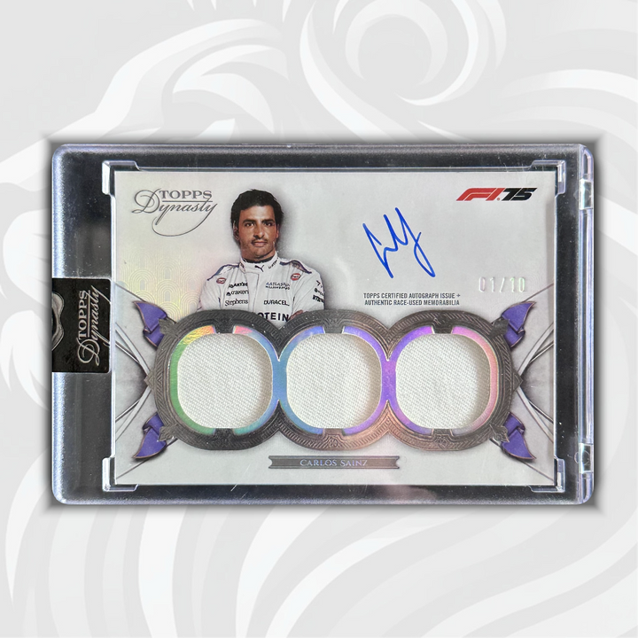 Carlos Sainz - Triple Relic Autograph Card - 2025 Topps Dynasty Formula 1 - Front