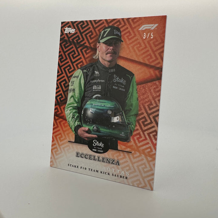 3/5 Valtteri Bottas - Driver - Orange - 2024 Topps Eccellenza F1