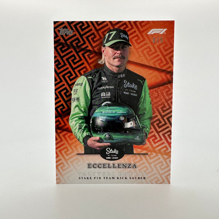 3/5 Valtteri Bottas - Driver - Orange - 2024 Topps Eccellenza F1