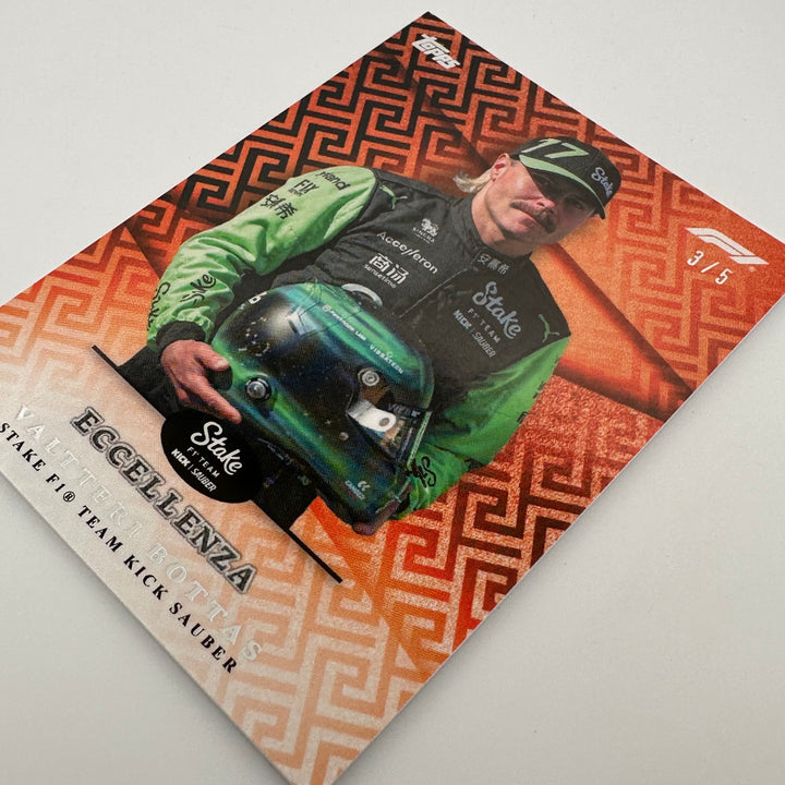 3/5 Valtteri Bottas - Driver - Orange - 2024 Topps Eccellenza F1