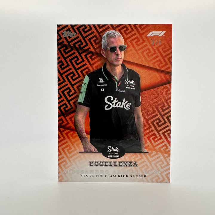 3/5 Alessandro Alunni Bravi - Principal - Orange - 2024 Topps Eccellenza F1