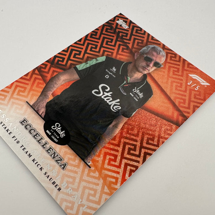 3/5 Alessandro Alunni Bravi - Principal - Orange - 2024 Topps Eccellenza F1