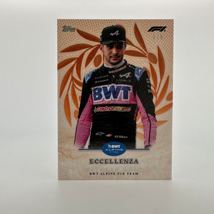 1/5 Esteban Ocon - Trionfo - Orange - 2024 Topps Eccellenza F1