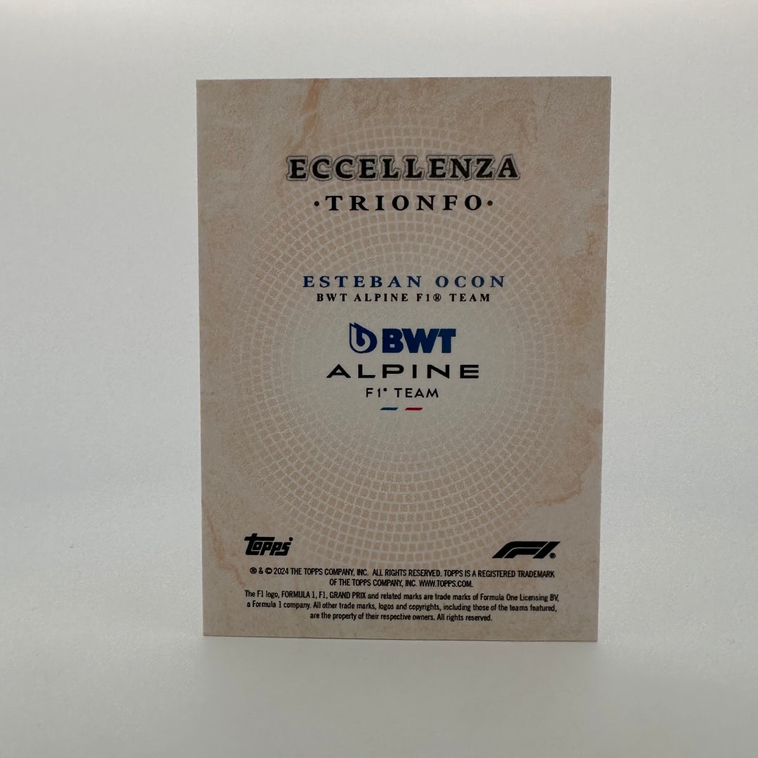 1/5 Esteban Ocon - Trionfo - Orange - 2024 Topps Eccellenza F1