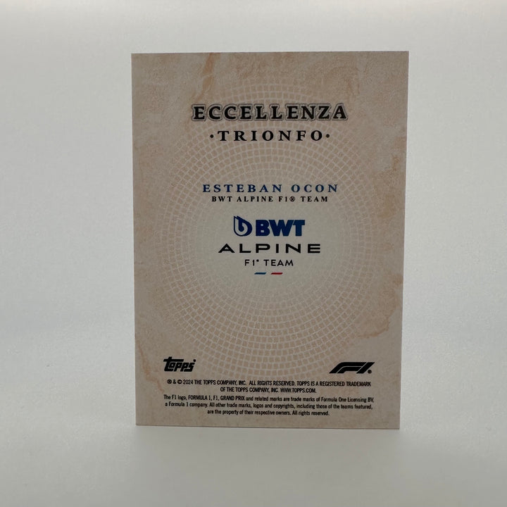 1/5 Esteban Ocon - Trionfo - Orange - 2024 Topps Eccellenza F1