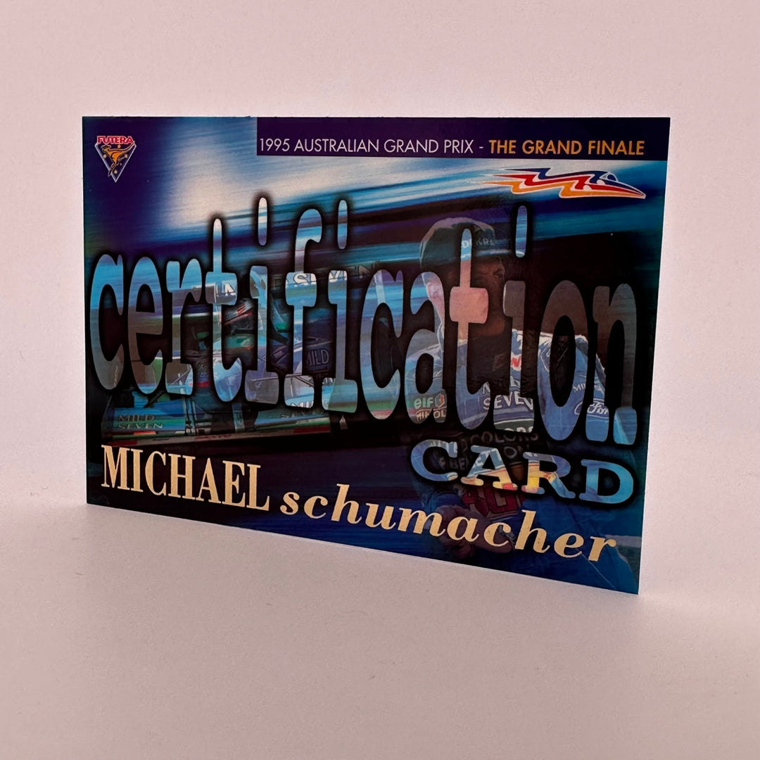 Futera 1995 - Michael Schumacher /500 - 1st World Championship + Certification Card