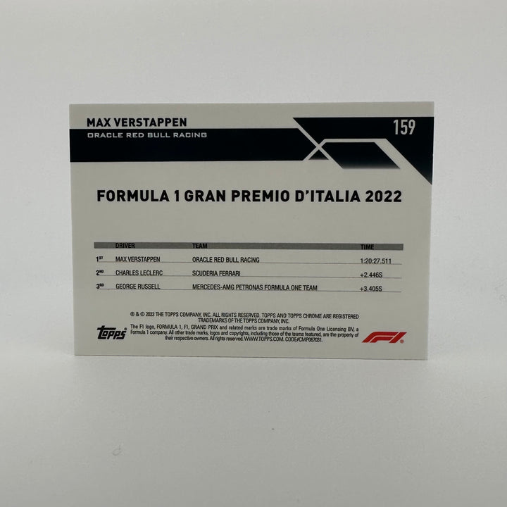 PSA 9 - 20/50 Gold - Max Verstappen #159 - 2023 Topps Chrome Sapphire