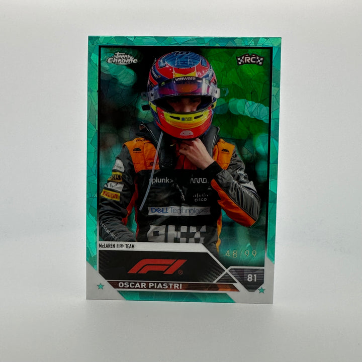 48/99 Aqua - Oscar Piastri #41 - 2023 Topps Chrome Sapphire