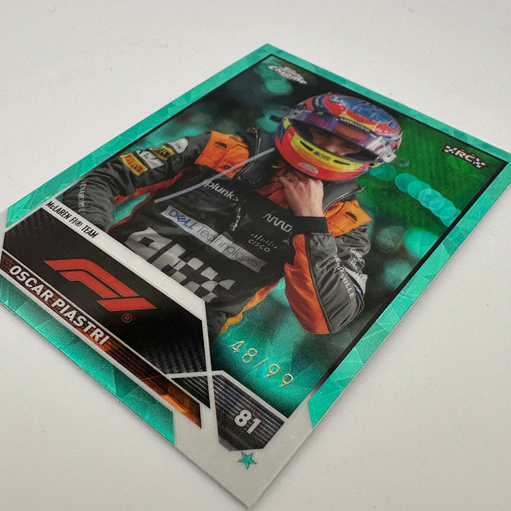 48/99 Aqua - Oscar Piastri #41 - 2023 Topps Chrome Sapphire