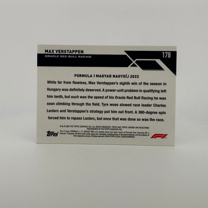 PSA 8.5 - 5/5 Red - Max Verstappen #178 - 2023 Topps Chrome Sapphire