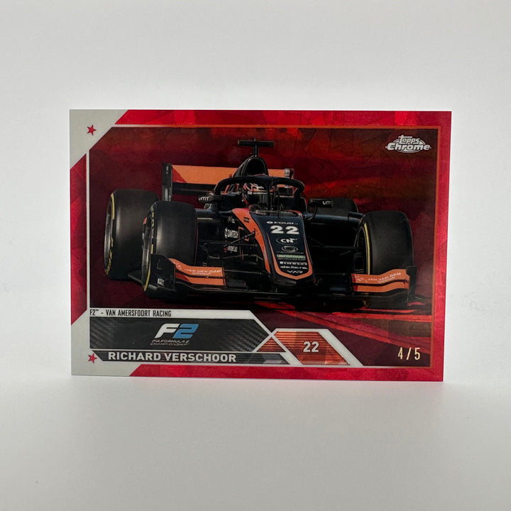 PSA 8 - 4/5 Red - Richard Verschoor #142 - 2023 Topps Chrome Sapphire