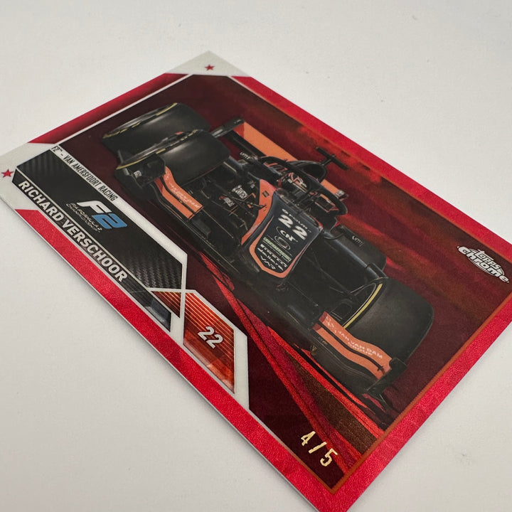 PSA 8 - 4/5 Red - Richard Verschoor #142 - 2023 Topps Chrome Sapphire