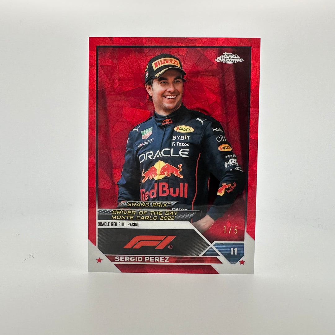 1/5 Red - Sergio Perez #172 - 2023 Topps Chrome Sapphire
