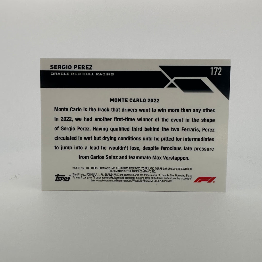 1/5 Red - Sergio Perez #172 - 2023 Topps Chrome Sapphire
