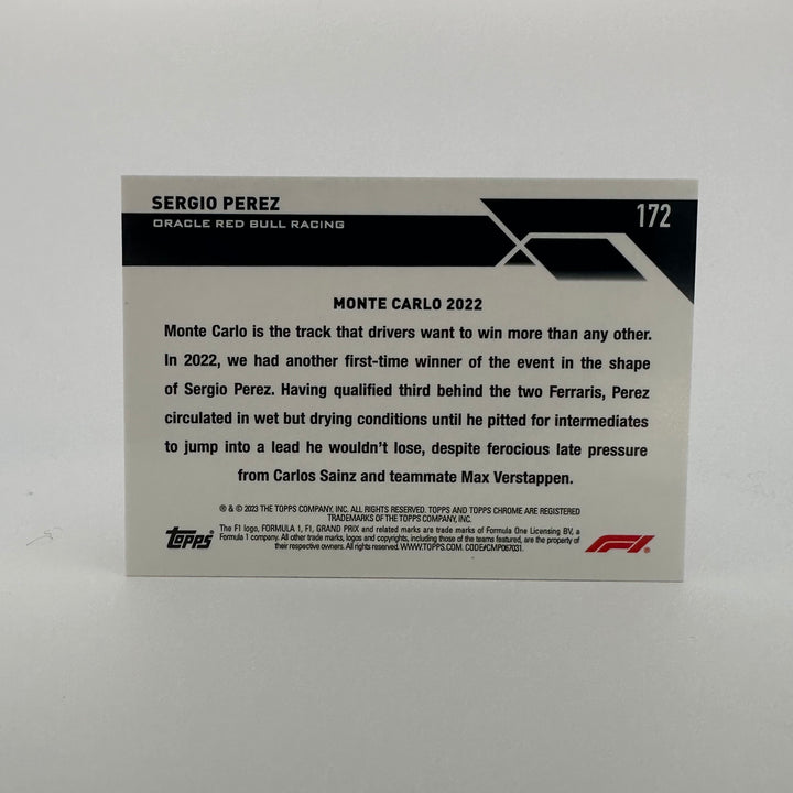 1/5 Red - Sergio Perez #172 - 2023 Topps Chrome Sapphire