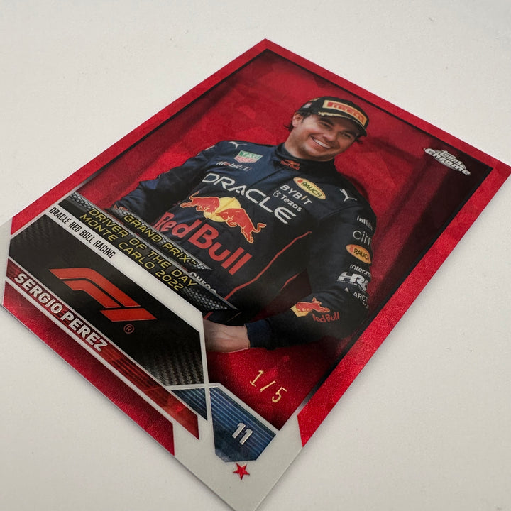 1/5 Red - Sergio Perez #172 - 2023 Topps Chrome Sapphire