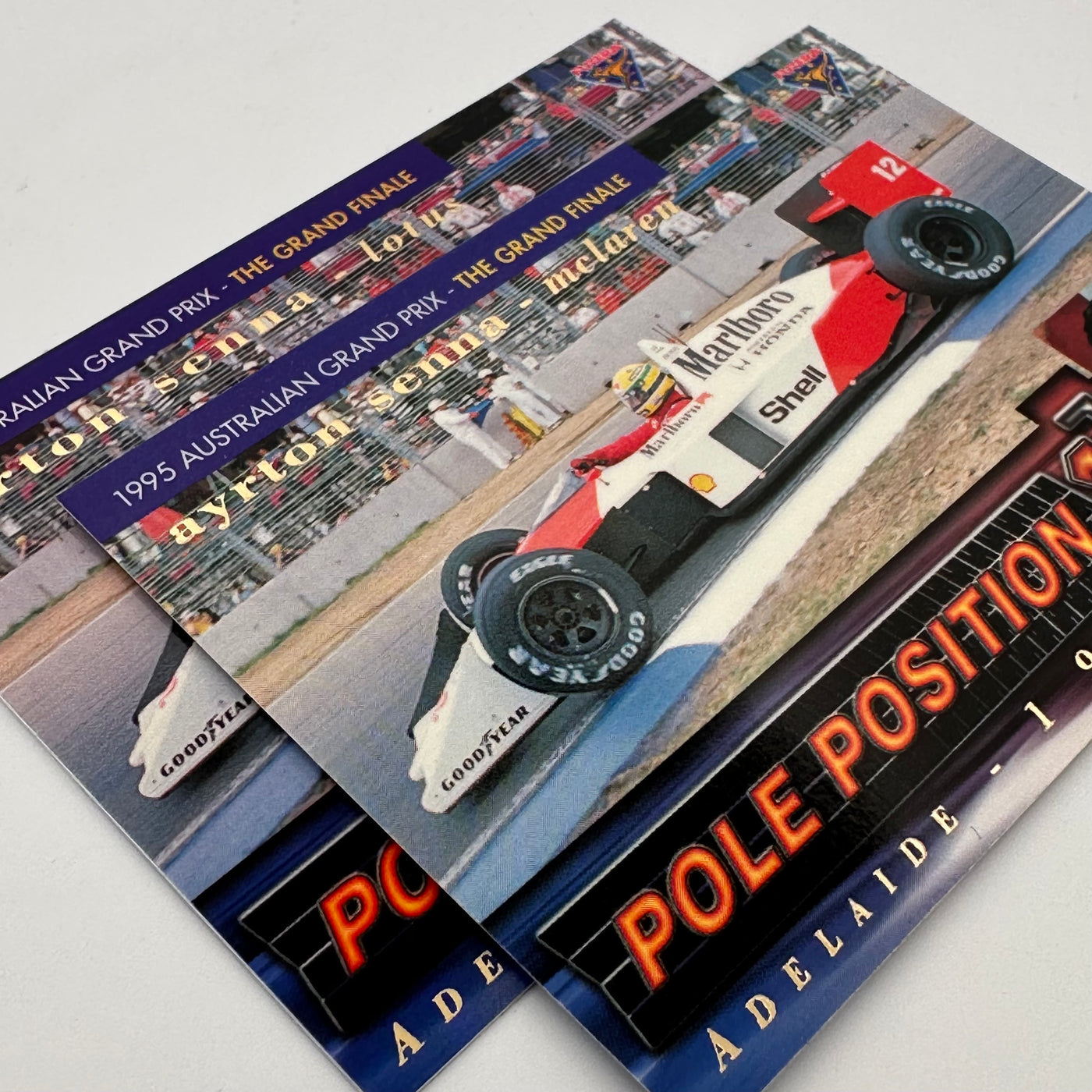 Futera 1995 - #PP4 -Rare Mclaren Reprint + Original Lotus Print - Ayrton Senna