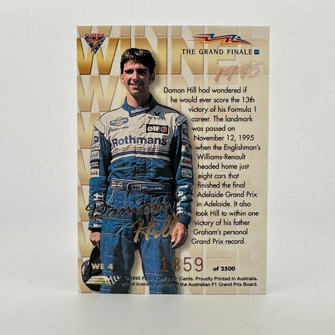 Futera 1995 - Damon Hill /2500 - Exchange Winner Card - Australian Grand Prix