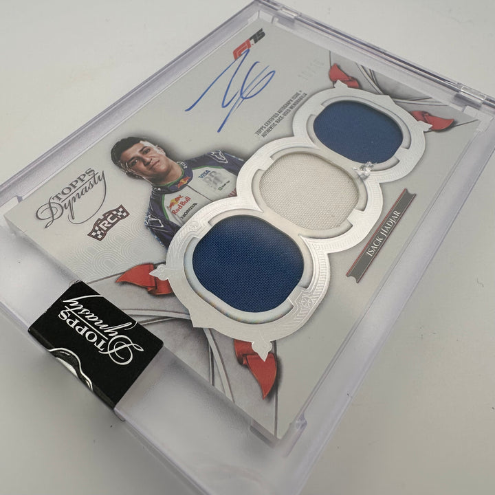 10/10 Silver - Isack Hadjar #SDTRA-IHA - Triple Relic Autograph - 2025 Topps Dynasty F1