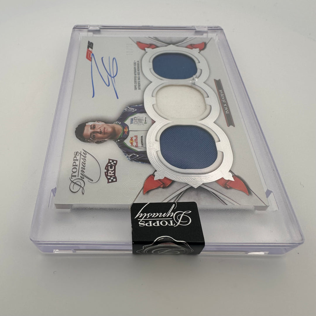 10/10 Silver - Isack Hadjar #SDTRA-IHA - Triple Relic Autograph - 2025 Topps Dynasty F1