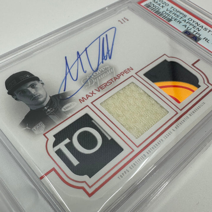 PSA10 - 2/5 - Max Verstappen #IIIMV - 2020 Topps Dynasty - Triple Relic Autograph Card