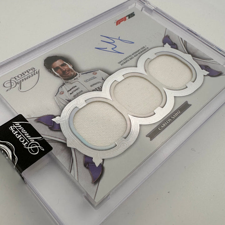 01/10 Silver - Carlos sainz #SDTRA-CSDA - Triple Relic - 2025 Topps Dynasty F1 X STABILO